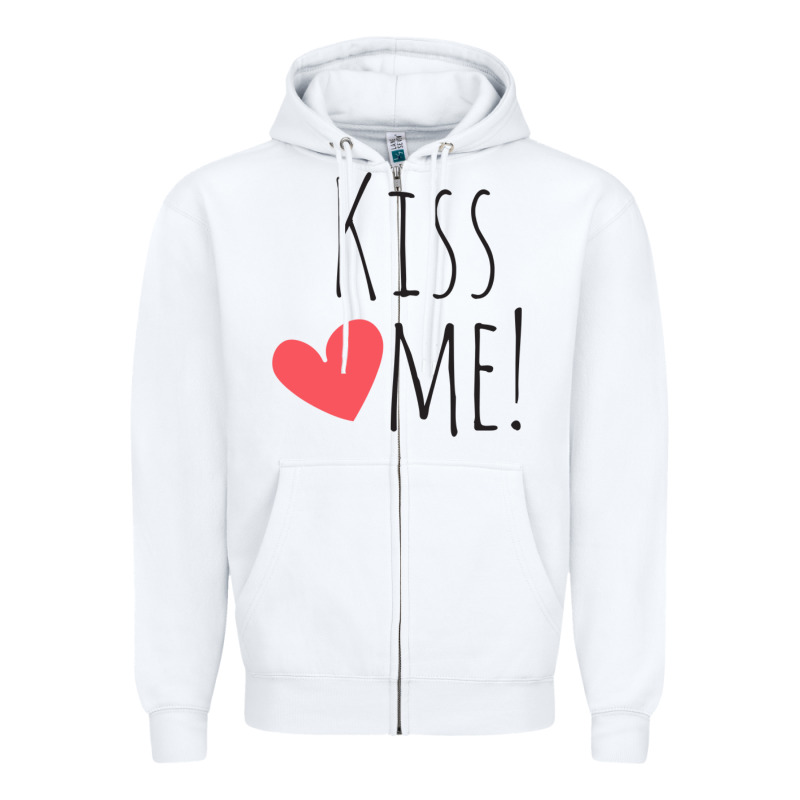 Kiss Me Zipper Hoodie by artisFamous | Teevron