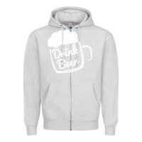 Dove Grey cool drink beer Zipper Hoodie - artisFamous