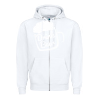 White cool drink beer Zipper Hoodie - artisFamous