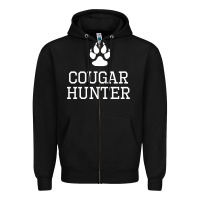 Black cougar hunter Zipper Hoodie - artisFamous