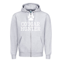 Heather Grey cougar hunter Zipper Hoodie - artisFamous