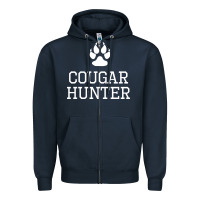 Navy cougar hunter Zipper Hoodie - artisFamous