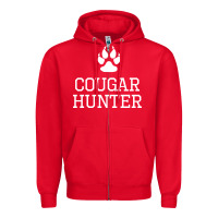 Red cougar hunter Zipper Hoodie - artisFamous