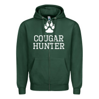Sports Green cougar hunter Zipper Hoodie - artisFamous