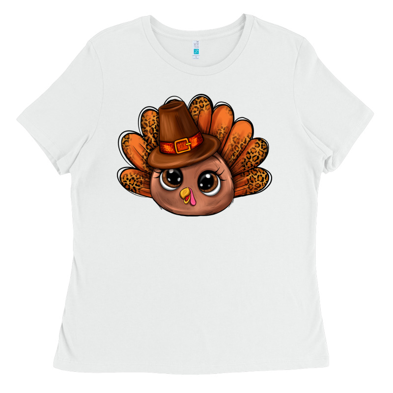 Turkey And Leopard Pattern And Thanksgiving Hat Bbs Ladies Tee by BundleAndBundleShop | Teevron