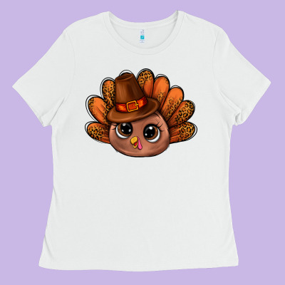 Turkey And Leopard Pattern And Thanksgiving Hat Bbs Ladies Tee Designed By Bundleandbundleshop