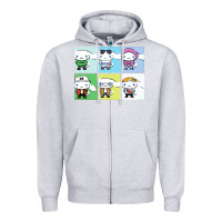 Heather Grey cinnamoroll collection Zipper Hoodie - artisFamous