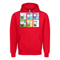 Red cinnamoroll collection Zipper Hoodie - artisFamous