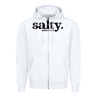 White christian salty Zipper Hoodie - artisFamous