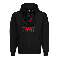 Black i'd hit that darts Zipper Hoodie - artisFamous