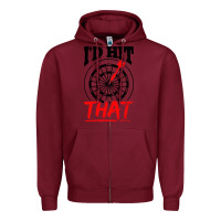 Burgundy i'd hit that darts Zipper Hoodie - artisFamous