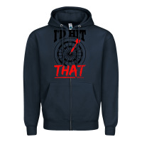 Navy i'd hit that darts Zipper Hoodie - artisFamous