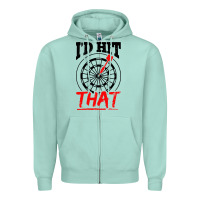 Seafoam i'd hit that darts Zipper Hoodie - artisFamous
