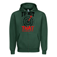 Sports Green i'd hit that darts Zipper Hoodie - artisFamous