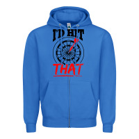 True Royal i'd hit that darts Zipper Hoodie - artisFamous