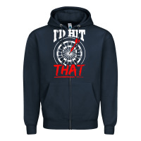 Navy i'd hit that darts Zipper Hoodie - artisFamous