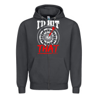 Smoke i'd hit that darts Zipper Hoodie - artisFamous