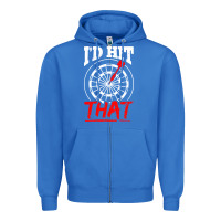 True Royal i'd hit that darts Zipper Hoodie - artisFamous