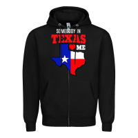 Black state of texas somebody loves me Zipper Hoodie - artisFamous