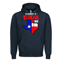 Navy state of texas somebody loves me Zipper Hoodie - artisFamous