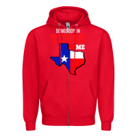 Red state of texas somebody loves me Zipper Hoodie - artisFamous