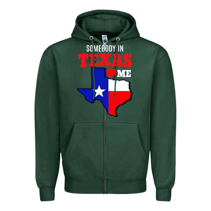 State Of Texas Somebody Loves Me Zipper Hoodie by artisFamous | Teevron