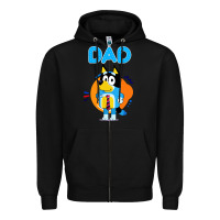 Black bluey dad lover forever Zipper Hoodie - artisFamous