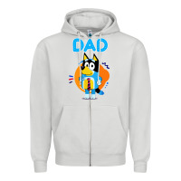Dove Grey bluey dad lover forever Zipper Hoodie - artisFamous