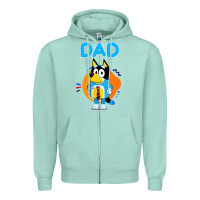 Seafoam bluey dad lover forever Zipper Hoodie - artisFamous