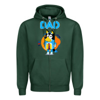 Sports Green bluey dad lover forever Zipper Hoodie - artisFamous