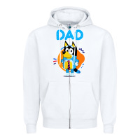 White bluey dad lover forever Zipper Hoodie - artisFamous