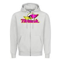 Dove Grey thrush Zipper Hoodie - artisFamous