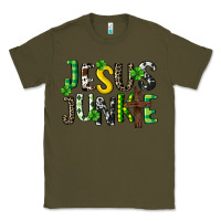Army Green Jesus junkie St. Patrick's Classic Tee - CowGirlArtShop