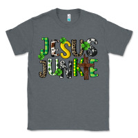 Charcoal Heather Jesus junkie St. Patrick's Classic Tee - CowGirlArtShop