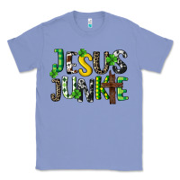 Colony Blue Jesus junkie St. Patrick's Classic Tee - CowGirlArtShop