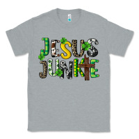 Heather Grey Jesus junkie St. Patrick's Classic Tee - CowGirlArtShop