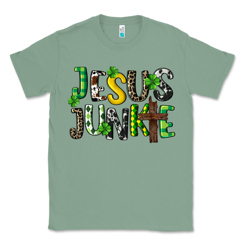 Jesus Junkie St. Patrick's Classic Tee by CowGirlArtShop | Teevron