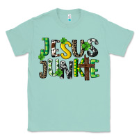 Seafoam Jesus junkie St. Patrick's Classic Tee - CowGirlArtShop