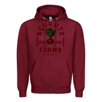 Burgundy the office schrute farms premium Zipper Hoodie - artisFamous