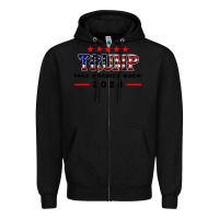 Black donald trump 2024 take america back election Zipper Hoodie - artisFamous