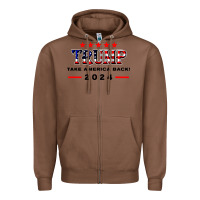 Chestnut donald trump 2024 take america back election Zipper Hoodie - artisFamous