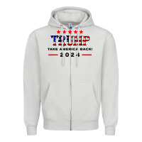 Dove Grey donald trump 2024 take america back election Zipper Hoodie - artisFamous