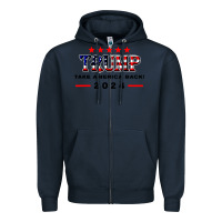 Navy donald trump 2024 take america back election Zipper Hoodie - artisFamous
