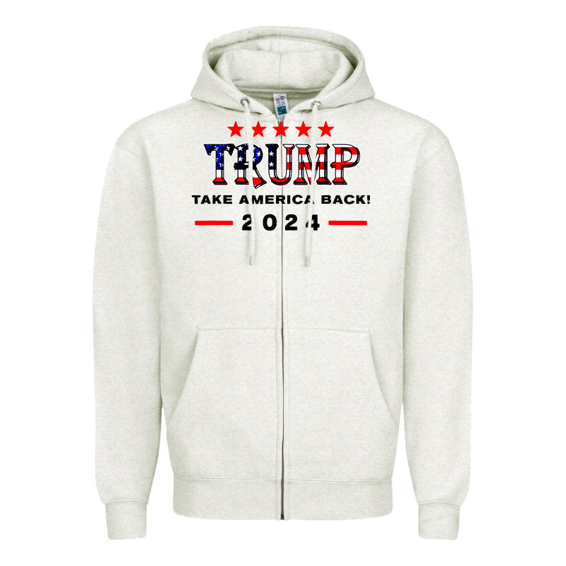 Donald Trump 2024 Take America Back Election Zipper Hoodie by artisFamous | Teevron