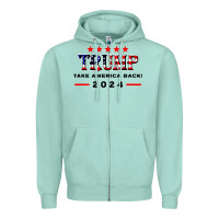 Seafoam donald trump 2024 take america back election Zipper Hoodie - artisFamous