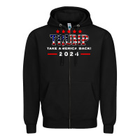 Black donald trump 2024 take america back election Zipper Hoodie - artisFamous