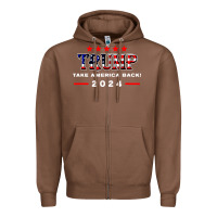 Chestnut donald trump 2024 take america back election Zipper Hoodie - artisFamous