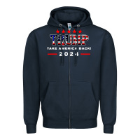 Navy donald trump 2024 take america back election Zipper Hoodie - artisFamous