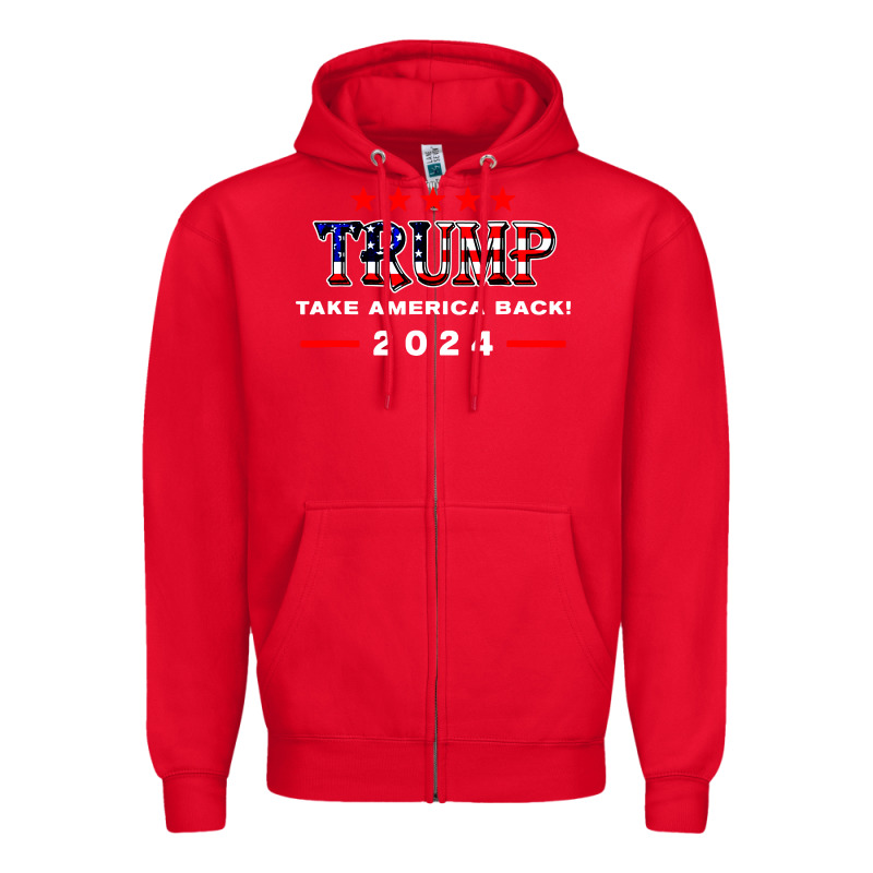 Donald Trump 2024 Take America Back Election Zipper Hoodie by artisFamous | Teevron