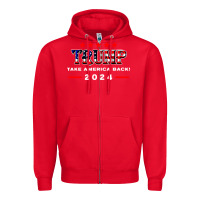 Red donald trump 2024 take america back election Zipper Hoodie - artisFamous